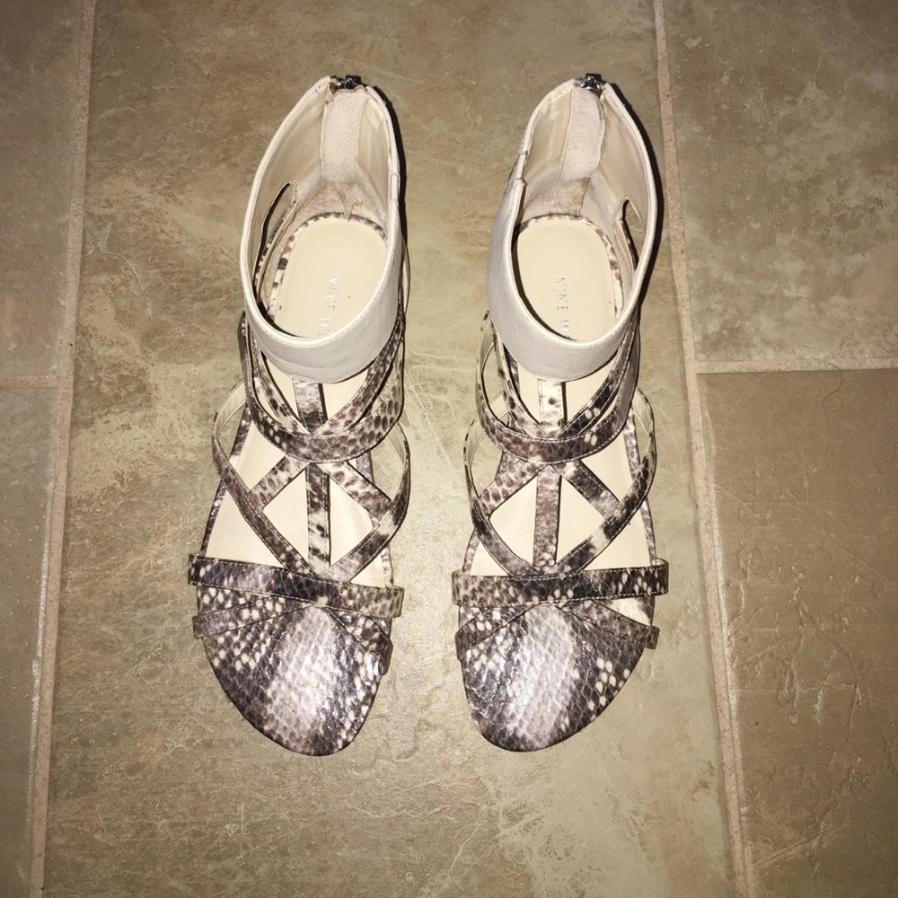 Nine West snakeskin sandals